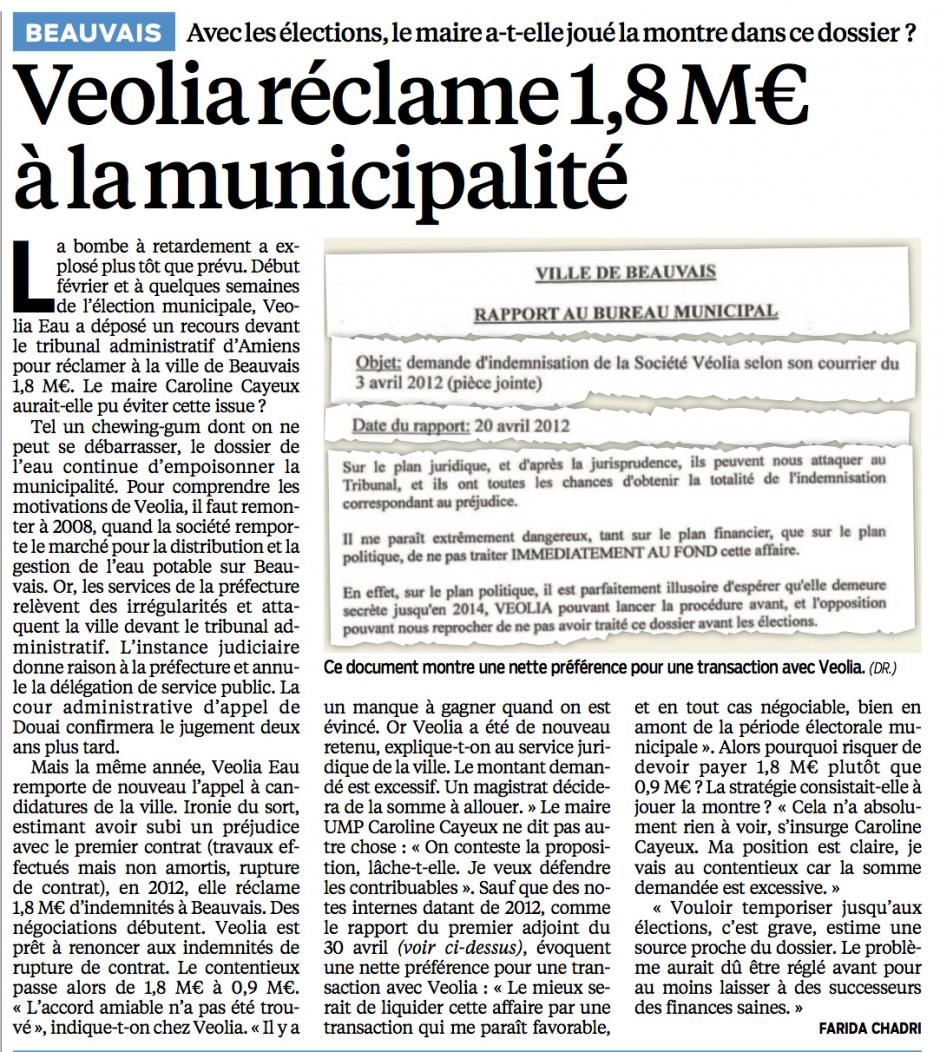 20140303-LeP-Beauvais-Veolia réclame 1,8 M€ à la municipalité