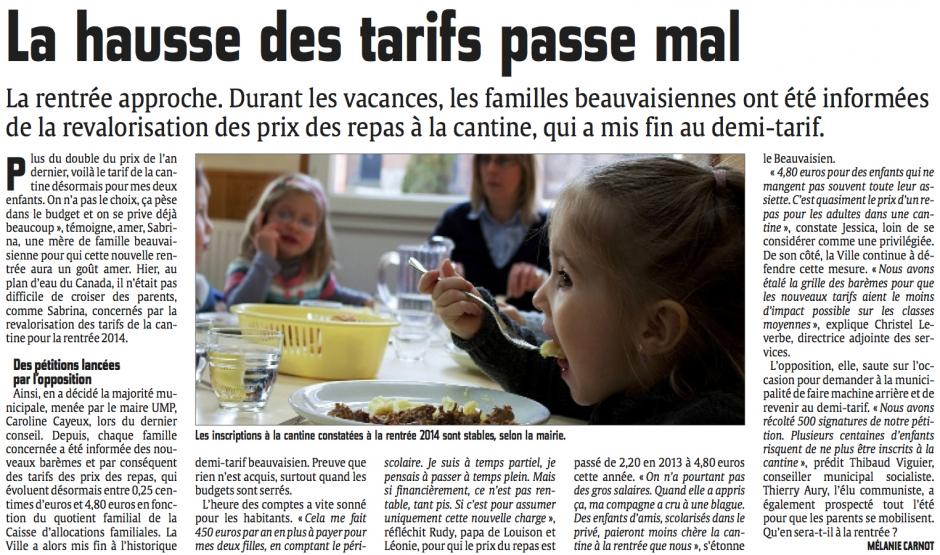 20140830-CP-Beauvais-La hausse des tarifs passe mal [cantine]
