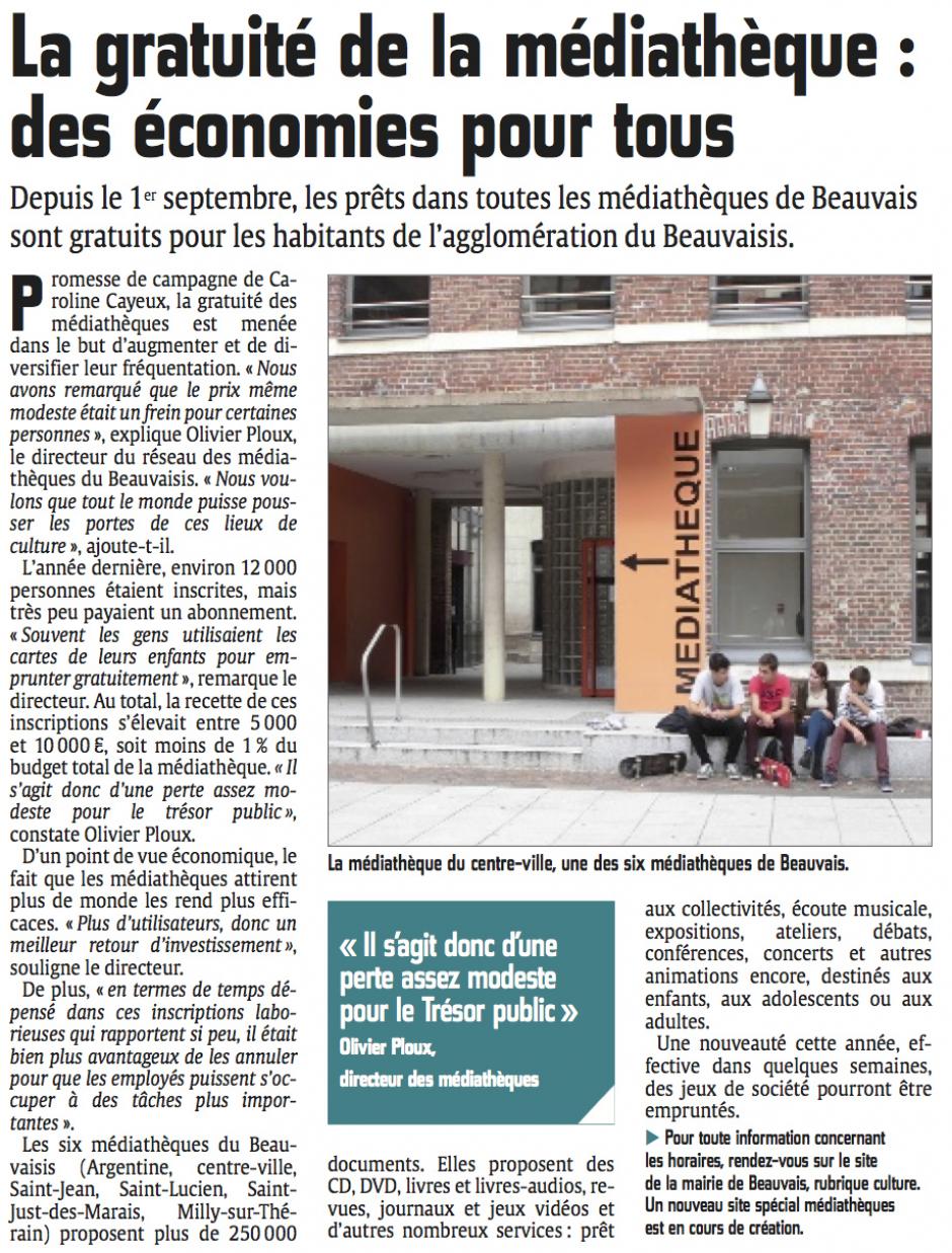 20140905-CP-Beauvais-La gratuité de la médiathèque : des économies pour tous