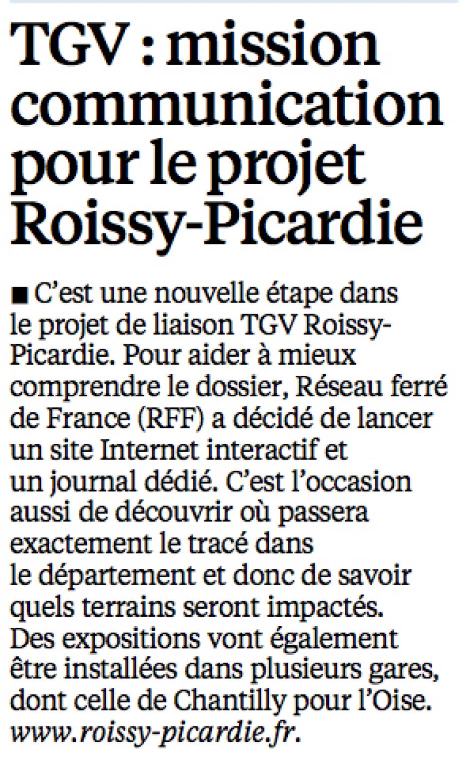20140906-LeP-Oise-TGV : mission communication pour le projet Roissy-Picardie