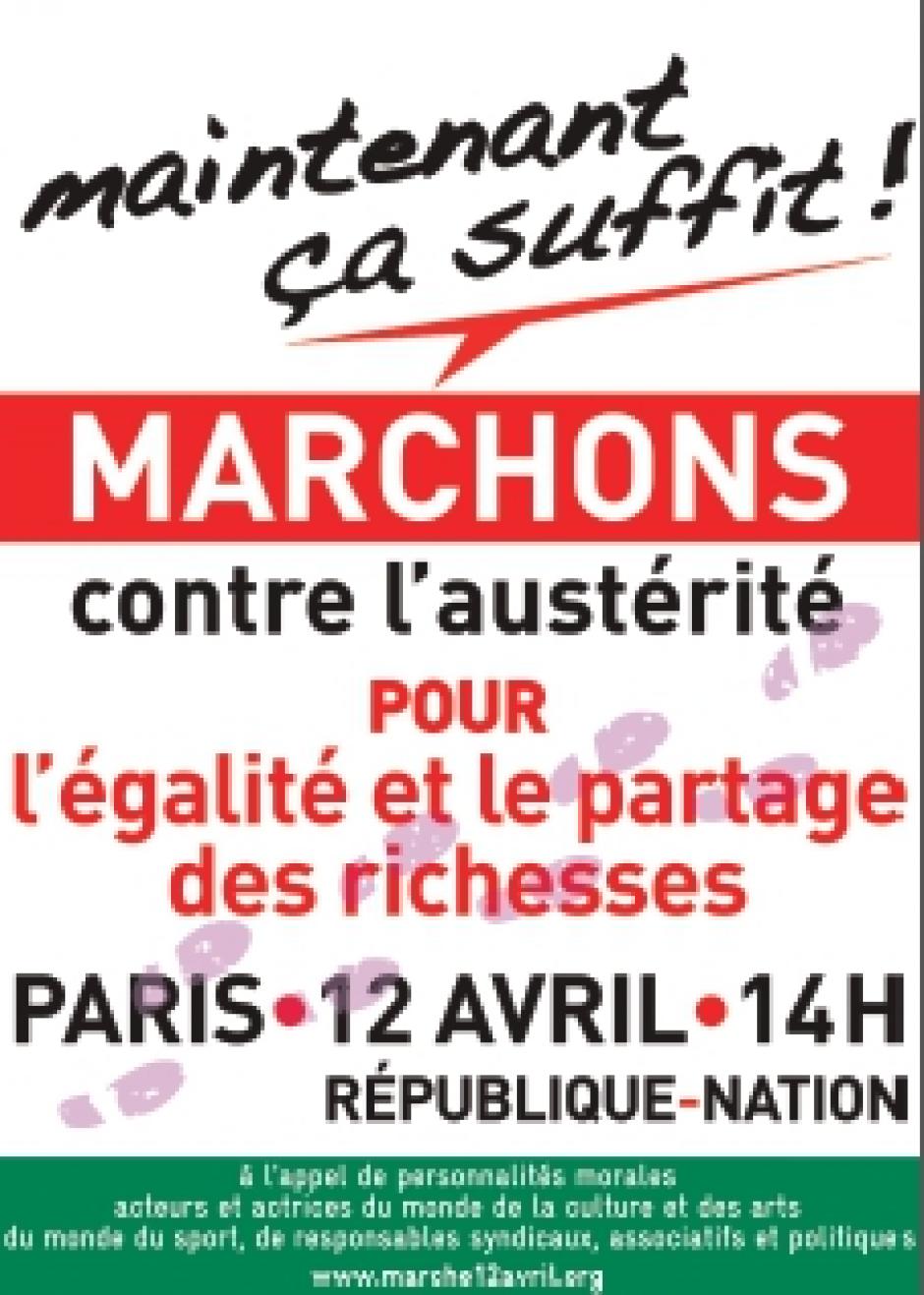 Appel du Front de Gauche Santé à la marche du 12 avril