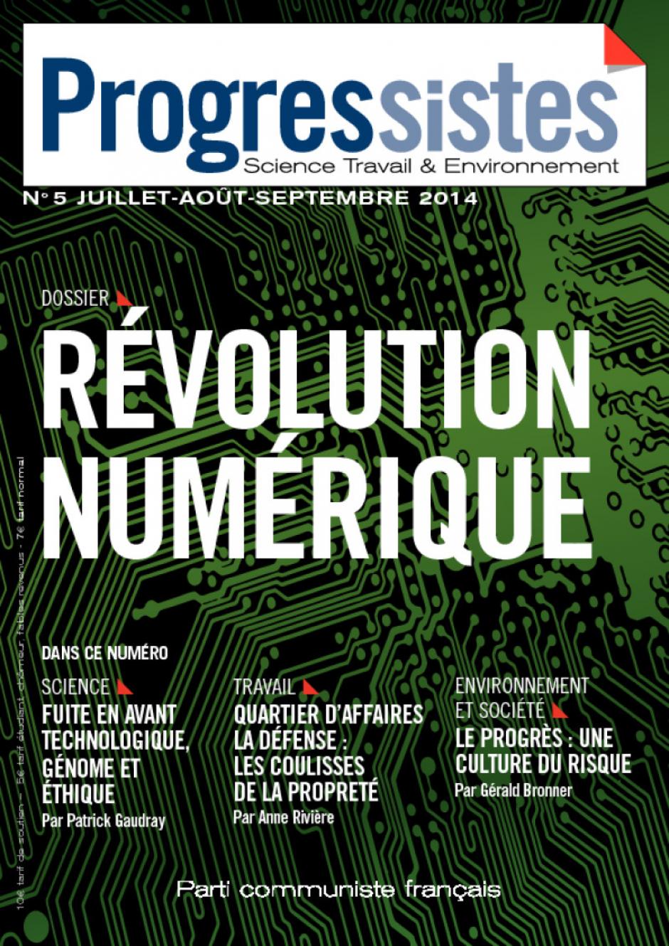 Progressistes n°5 Juillet Août Septembre 2014: Révolution Numérique